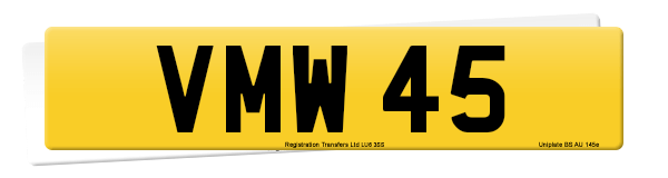 Registration number VMW 45